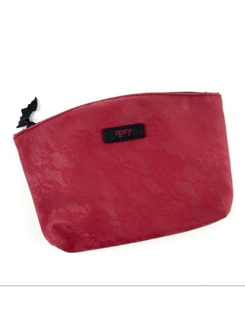 Ipsy Halloween Maroon Rose Lace Design Makeup Bag
